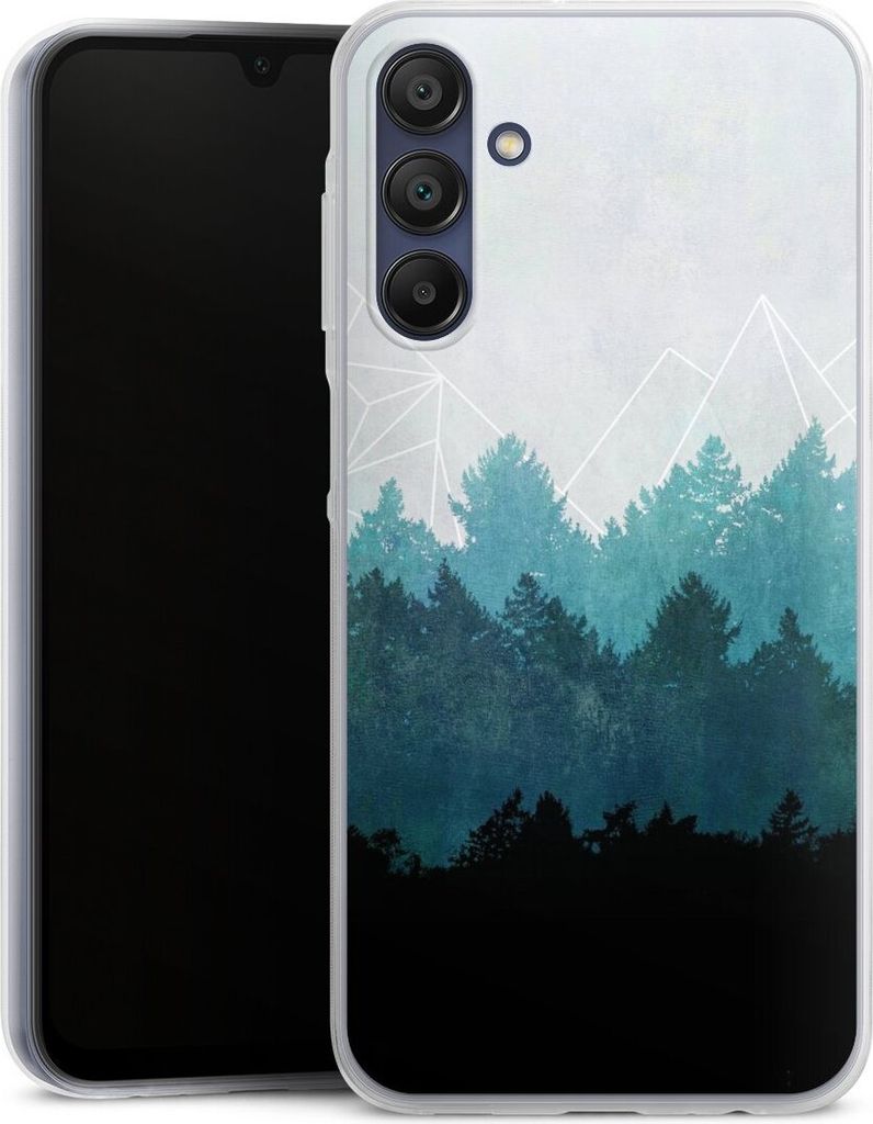 DeinDesign Slim Hülle für Samsung Galaxy A15 Silikon Case Ultra Dünn Handyhülle Abstrakt Baum Wald