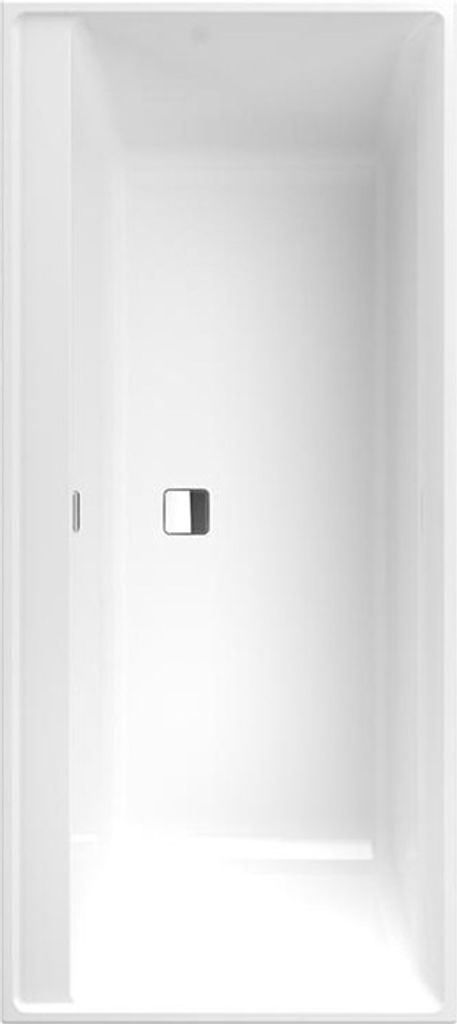 V&B Rechteck-Badewanne Collaro Duo 180x80cm, EB-Ausf. Chrome, stone white