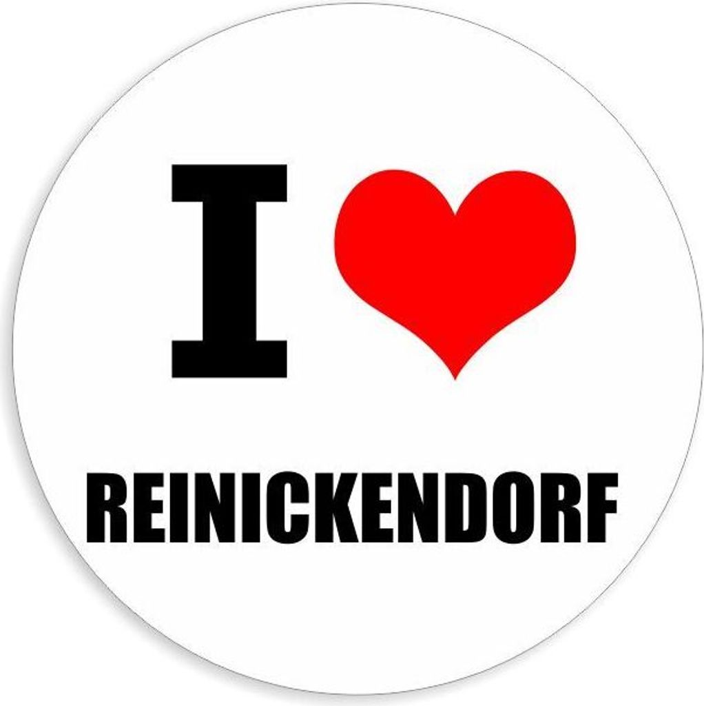 Kiwistar - Autoaufkleber - 8x8 cm - außen klebend - I love Reinickendorf für Auto, Laptop, Fahrrad, LKW, Motorrad Aufkleber mehrfarbig Sticker Decal