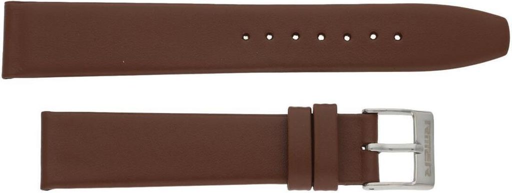 Ritter Uhrband braun Kalbsleder 20 mm silberfarben KLE-02-0690