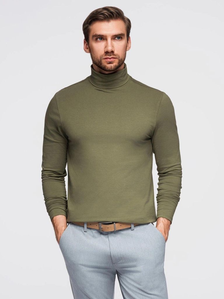 Ombre Clothing Rollkragenpullover für Männer Kaxapp olive L