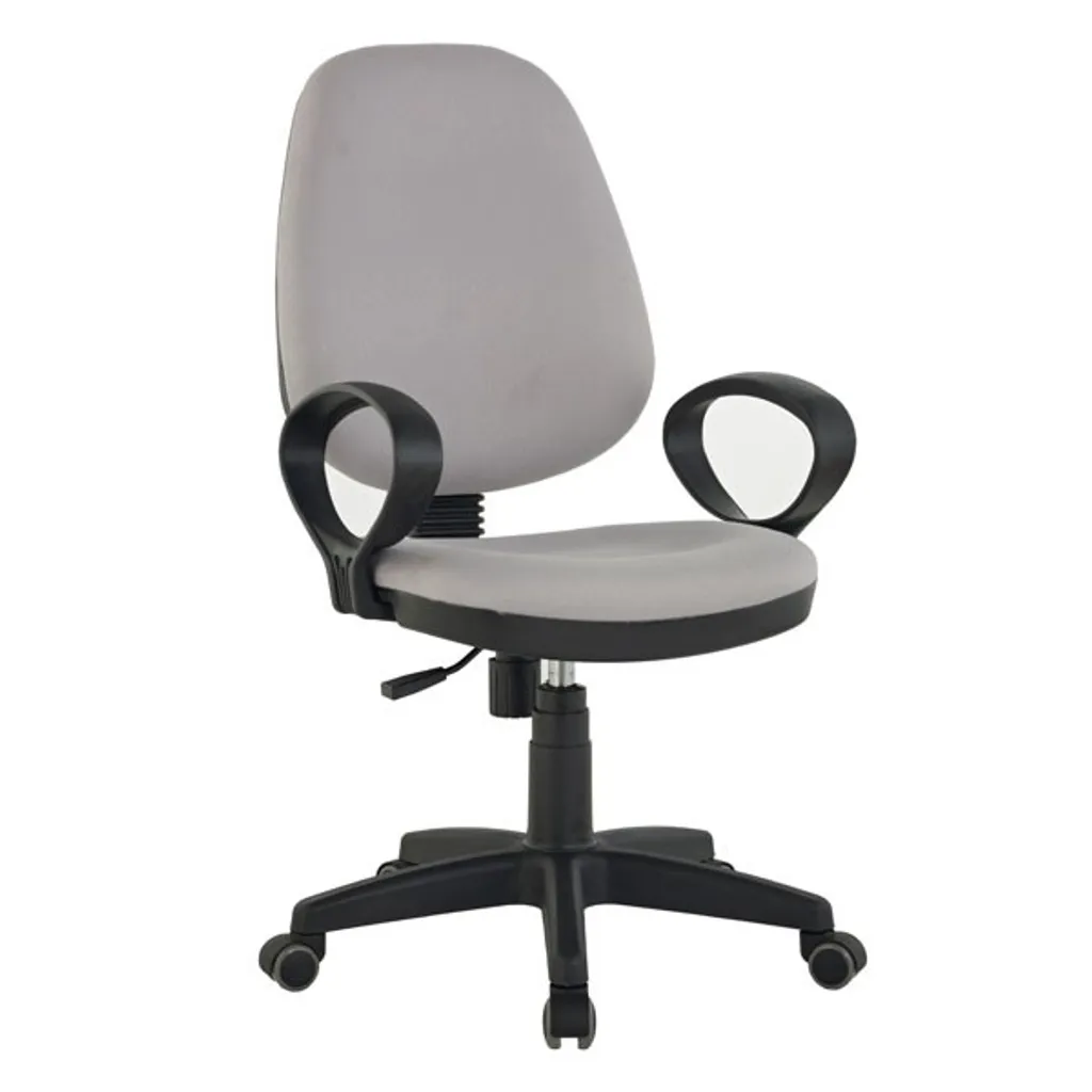 Chaise de bureau POLO Casa Dolce en tissu gris réglable 57x57x108 cm