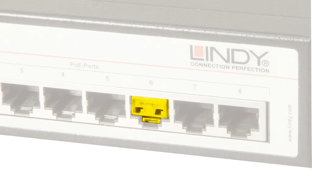 Lindy 40483 Lin RJ45 Blocco porta 20 pezzi senza chiavi | Codice giallo - 7