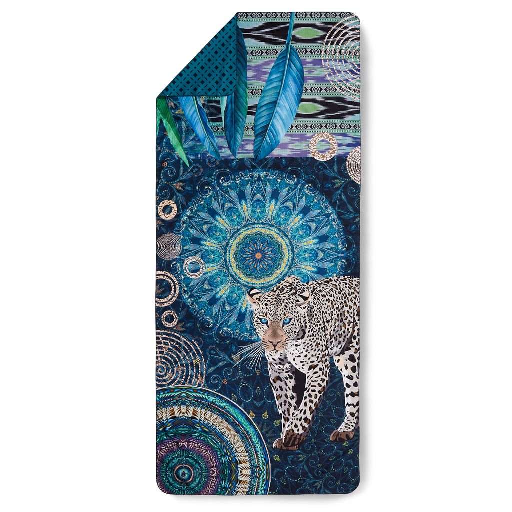 Sports towel HIP 75x180 cm - mandalas and leopard
