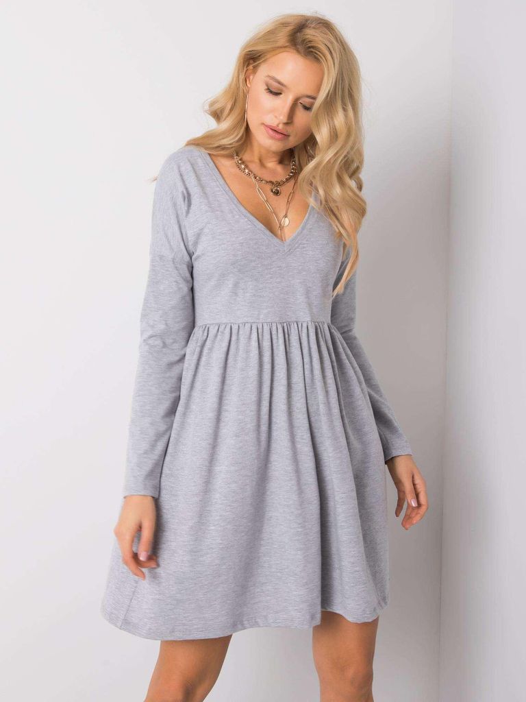 Kleid Bort aus Baumwoll-Mix mit A-Linien-Schnitt, langen Produktbild 