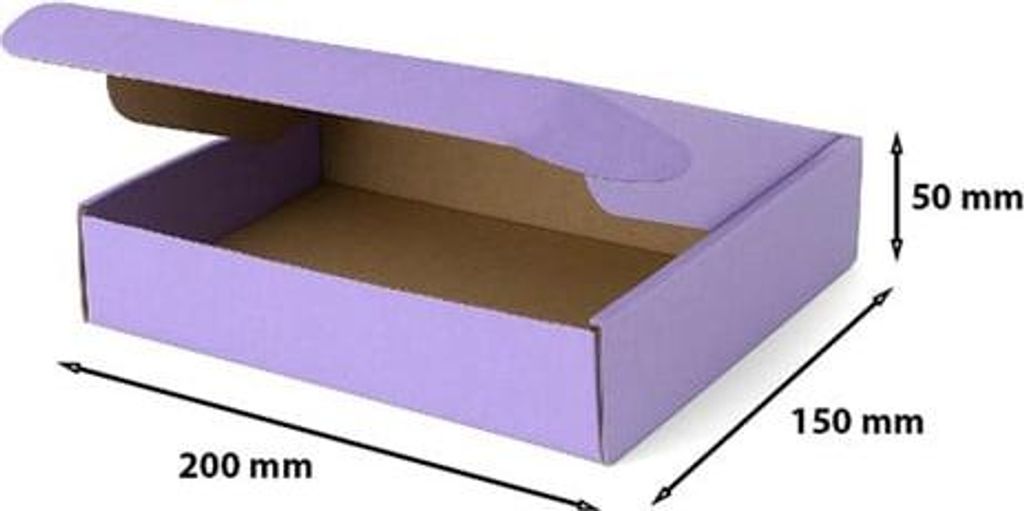 Geschenkbox Karton 200x150x50 mm violett