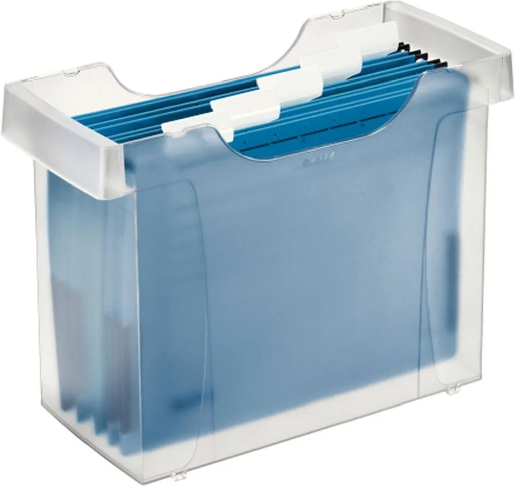 Rangement bureau pour dossiers suspendus Leitz Plus Mini Frost gris