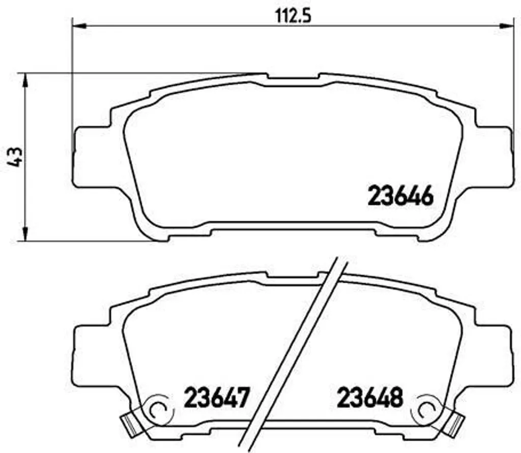 Plaquettes Brembo P 83 056 silencieuses et endurantes pour Toyota M2