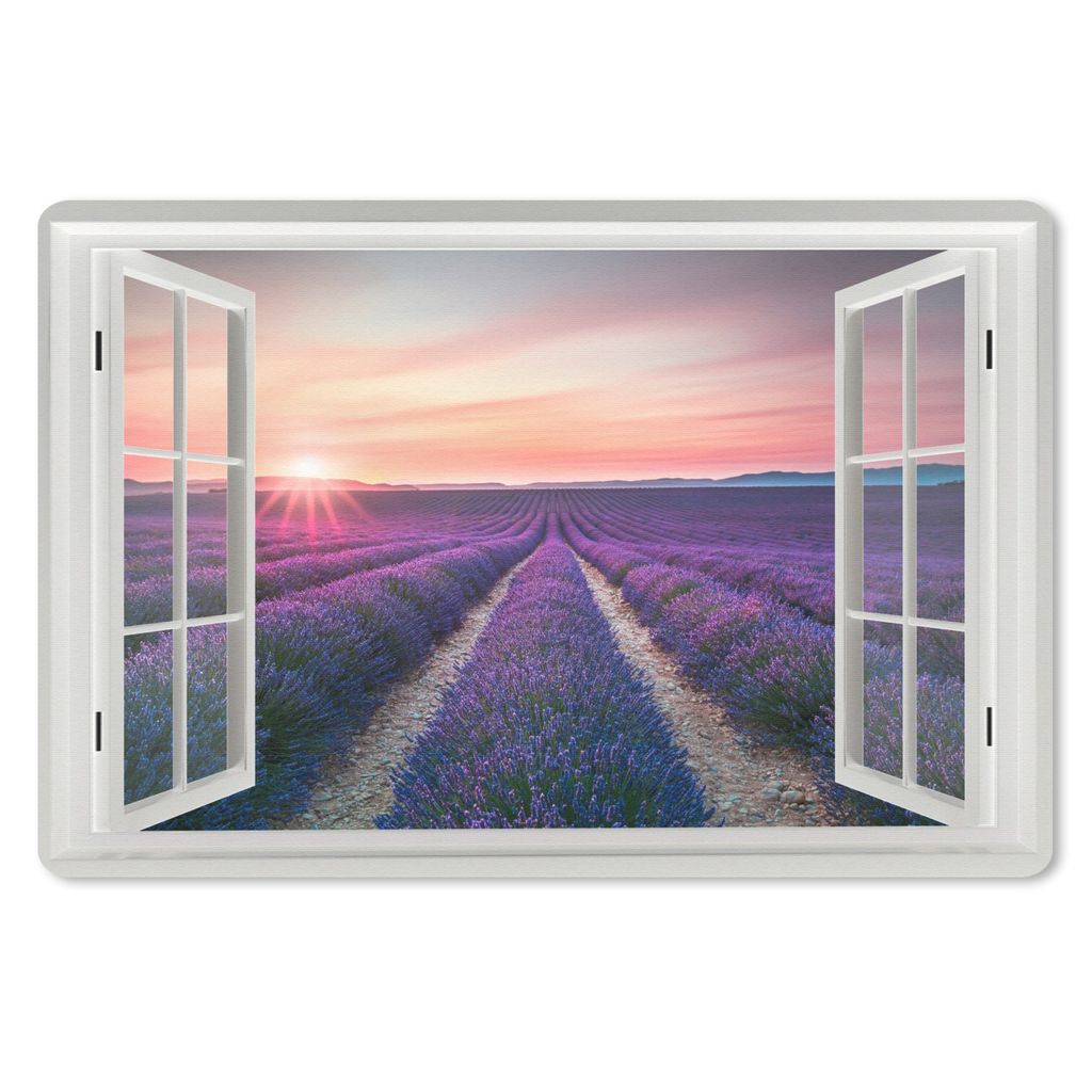 MuchoWow Mauspad Mousepad Vista - Sonnenuntergang - Lavendel 27x18 cm - Mousepads - Maus Mat - Pad - Mausunterlage - Büroartikel - Desk Matten