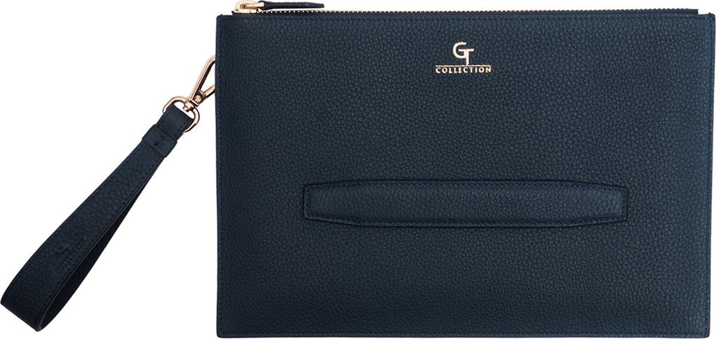 GT Collection | Handgefertigter Echtes Leder Clutch Herren Handtasche mit goldenen Details | geliefert in Geschenkbox