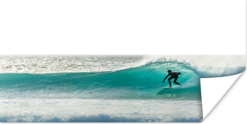 MuchoWow® Poster Surfer auf einer Dauerwelle 150x75 cm - Produktbild 