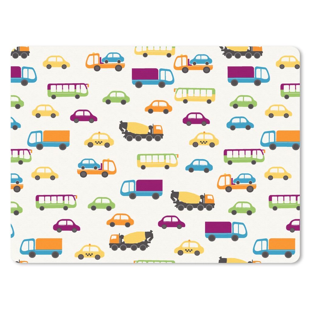 MuchoWow Mauspad Mousepad Auto - Muster - Fahrzeuge 23x19 cm - Mousepads - Maus Mat - Pad - Mausunterlage - Schreibtischunterlage - Mauspad