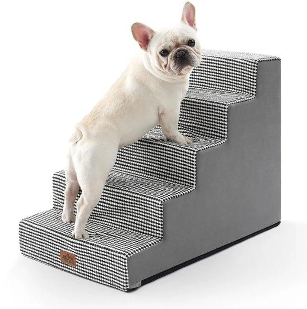 Panier pour animaux en cuir avec matelas confortable, noir/blanc