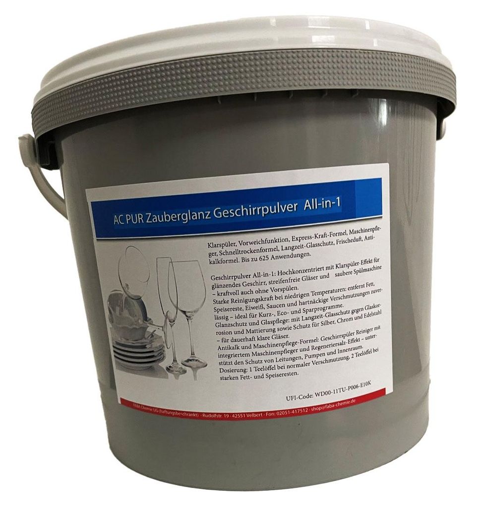 AC PUR Zauberglanz Geschirrpulver Spülmaschinenpulver 5 kg Produktbild 