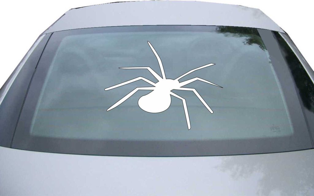 Indigos UG - Aufkleber Heckscheibe & Motorklappe DE7037 - weiß - 600x449 mm - Spinne Spider Silhouette - Auto Scheiben Fenster Heckklappe Tuning R...
