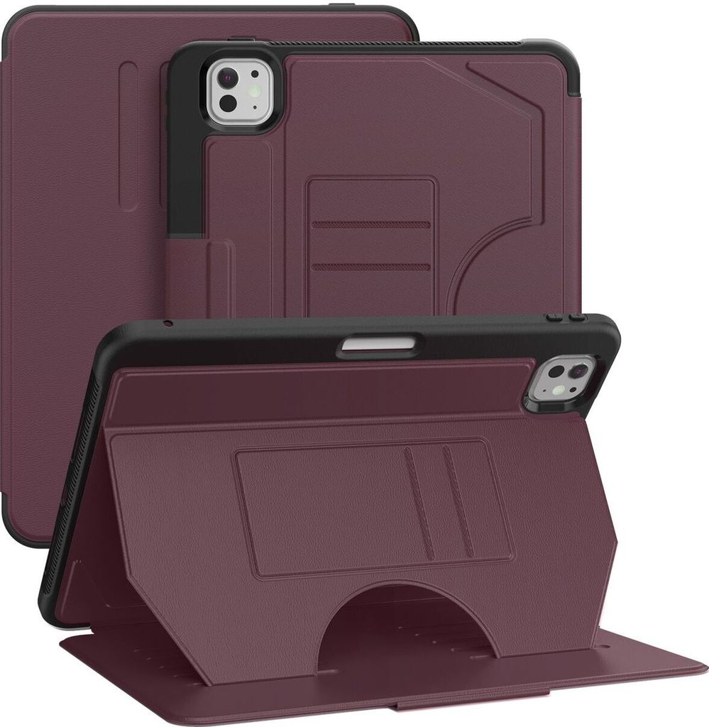 Mobigear Magnetic Folio iPad Pro 11 Zoll (2024) Hülle Klapphülle + Stifthalter - Lila