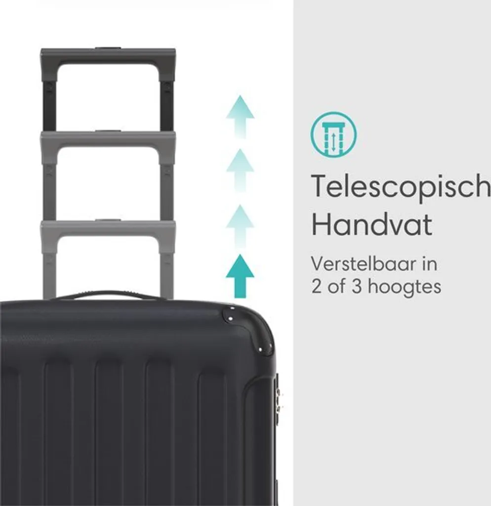 Voyagoux Black Collection: Set 4 Valigie Rigide ABS con TSA e Ruote - 4