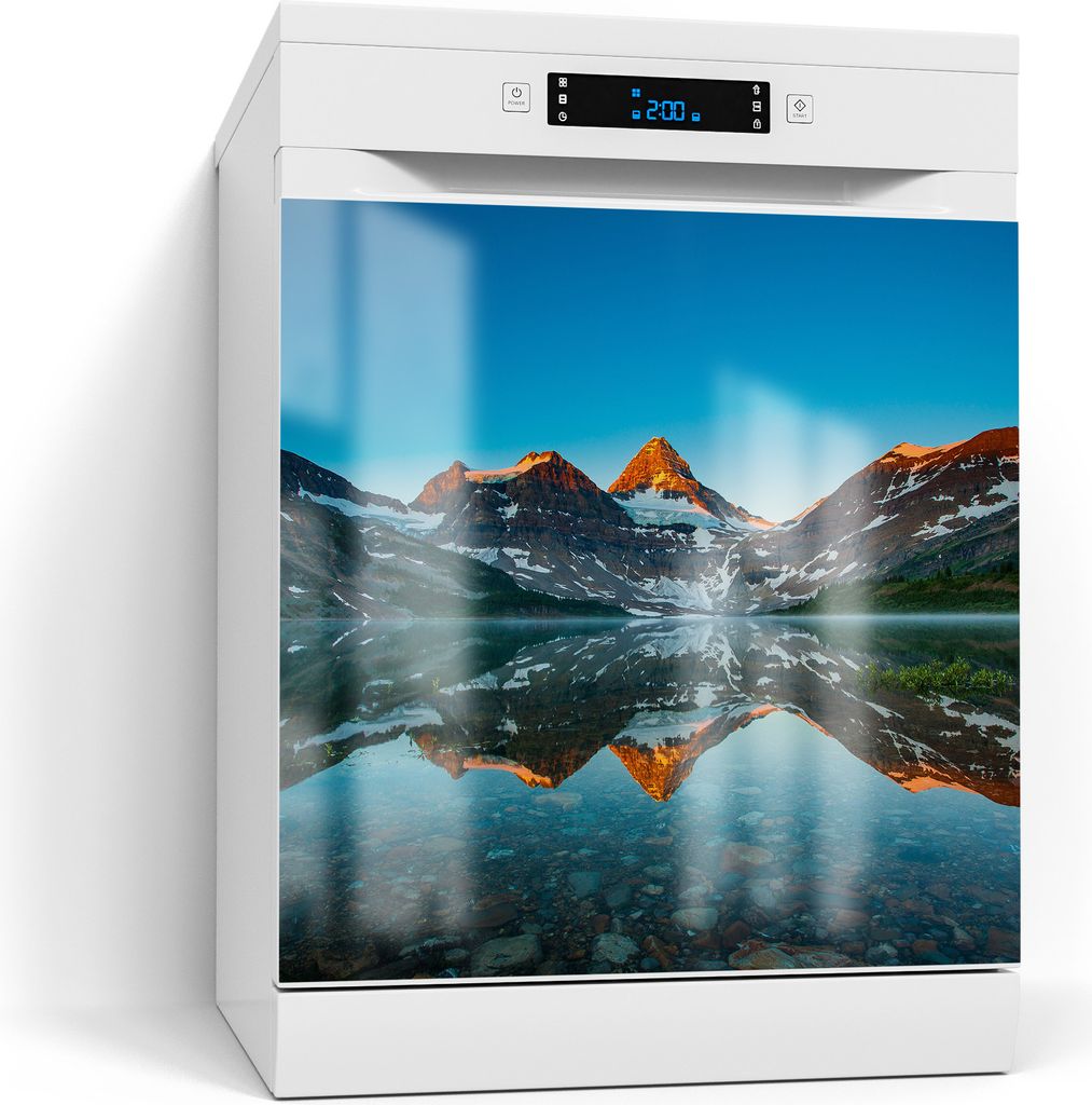 DEQORI Magnetmatte Spülmaschine Standard 60x60 cm 'Spiegelung der Stille' Magnetfolie