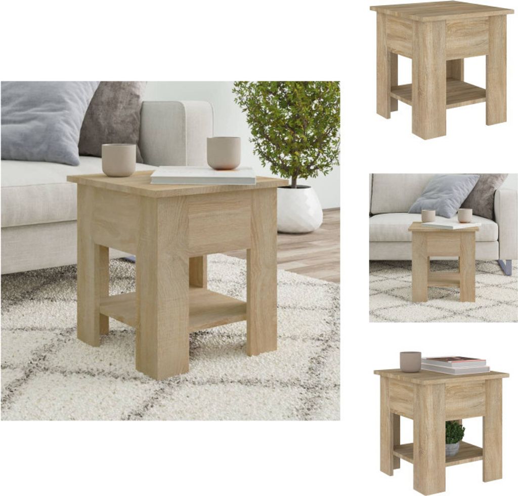vidaXL Couchtisch Sonoma-Eiche 40x40x42 cm Holzwerkstoff - Couchtische