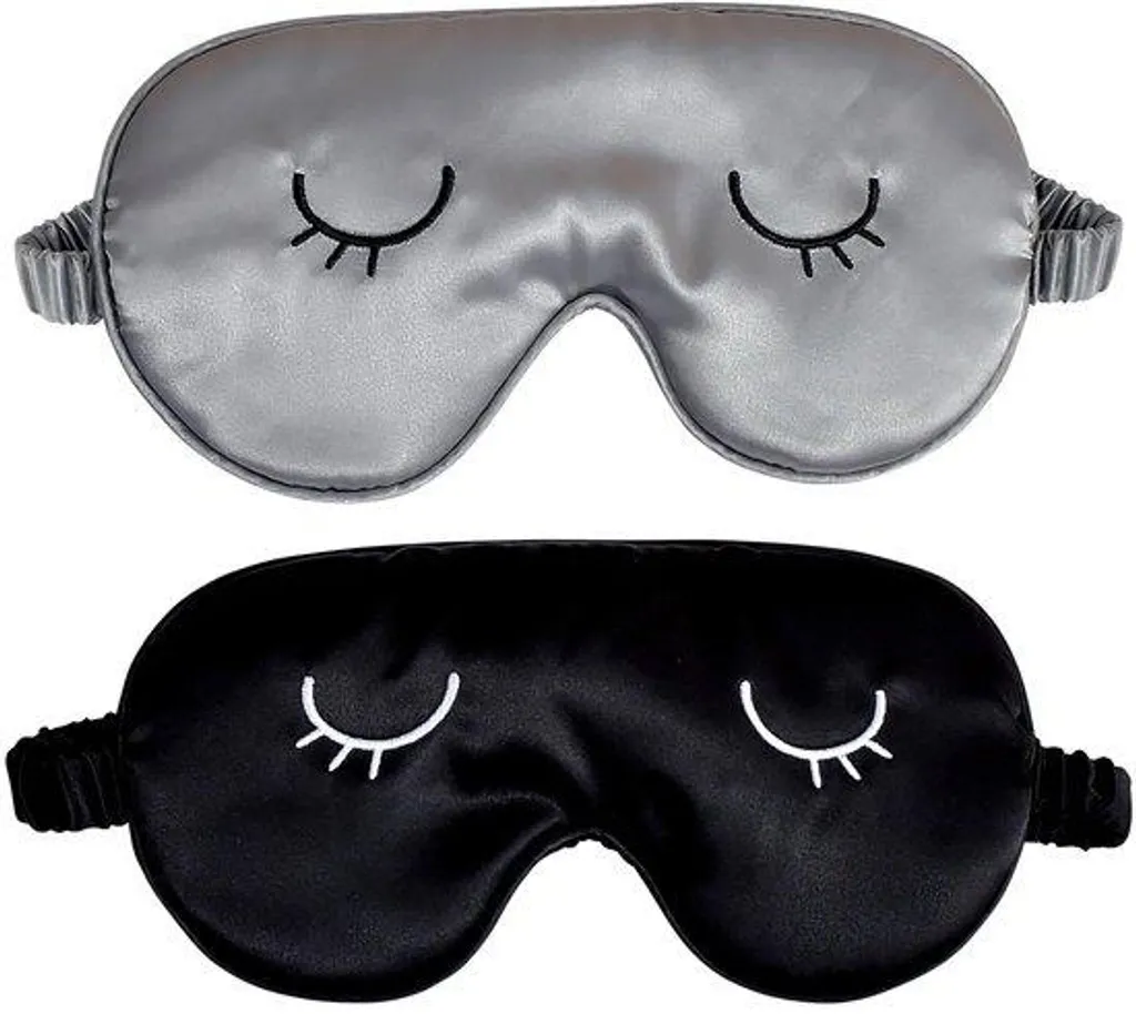 Masque de sommeil souple et ajustable, pack de 2, occultation 100%
