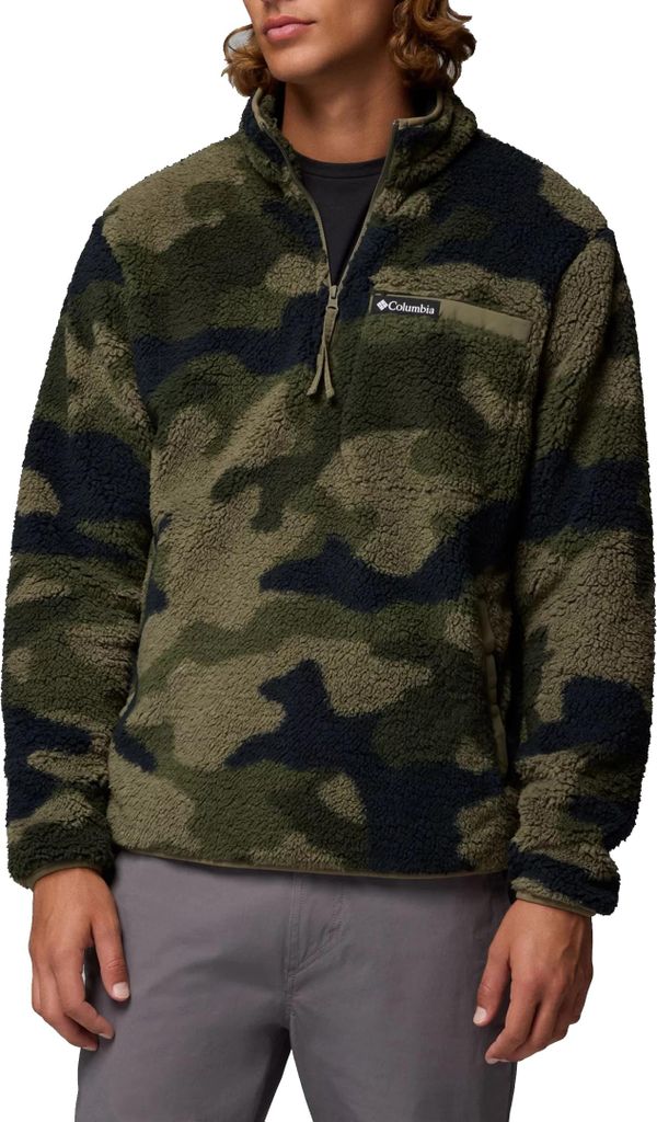 Columbia Rugged Ridge Sherpa 1/2 Zip Herren Fleecejacke Outdoor 2135471 grün, Bekleidungsgröße:XL