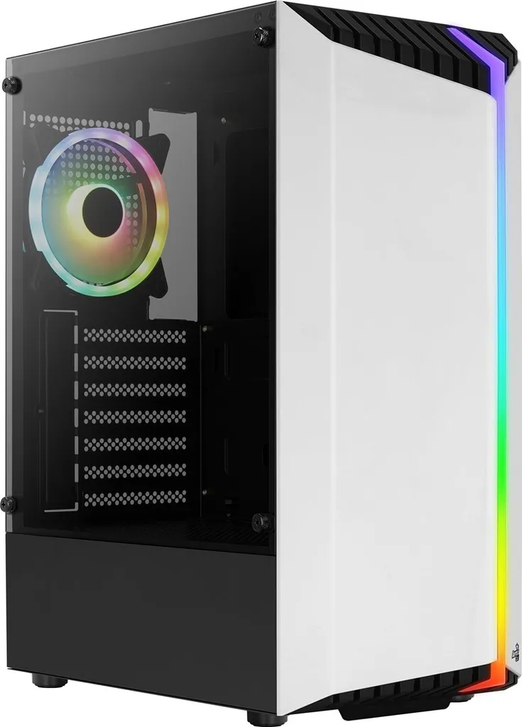 Tour PC Gaming Aerocool Bionic Blanc : Idéal pour Setup Streamer RGB - 2