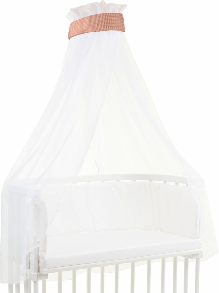 babybay Himmel Waffelpiqué mit Band passend für alle Modelle bis 96 cm Länge, apricot rosé