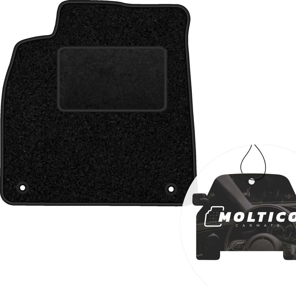 moto-MOLTICO Fahrer Fußmatte Auto Velours Fahrerseite Autoteppiche Schwarz Fahrermatte 1-teilig passend für Audi A6 IV C7 A7 I 4G