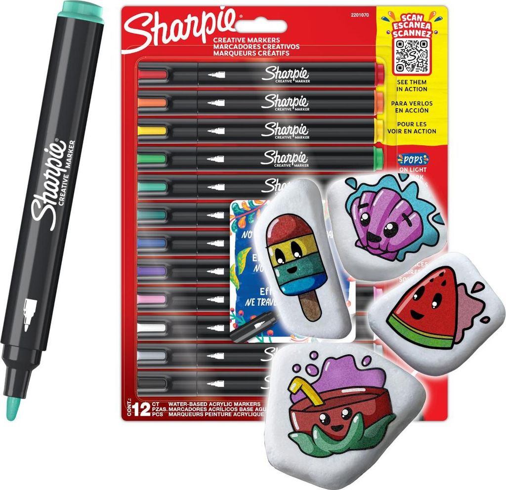 Sharpie 2201070, 12 Stück(e), Rundspitze, Schwarz, 2,5 mm, Produktbild 
