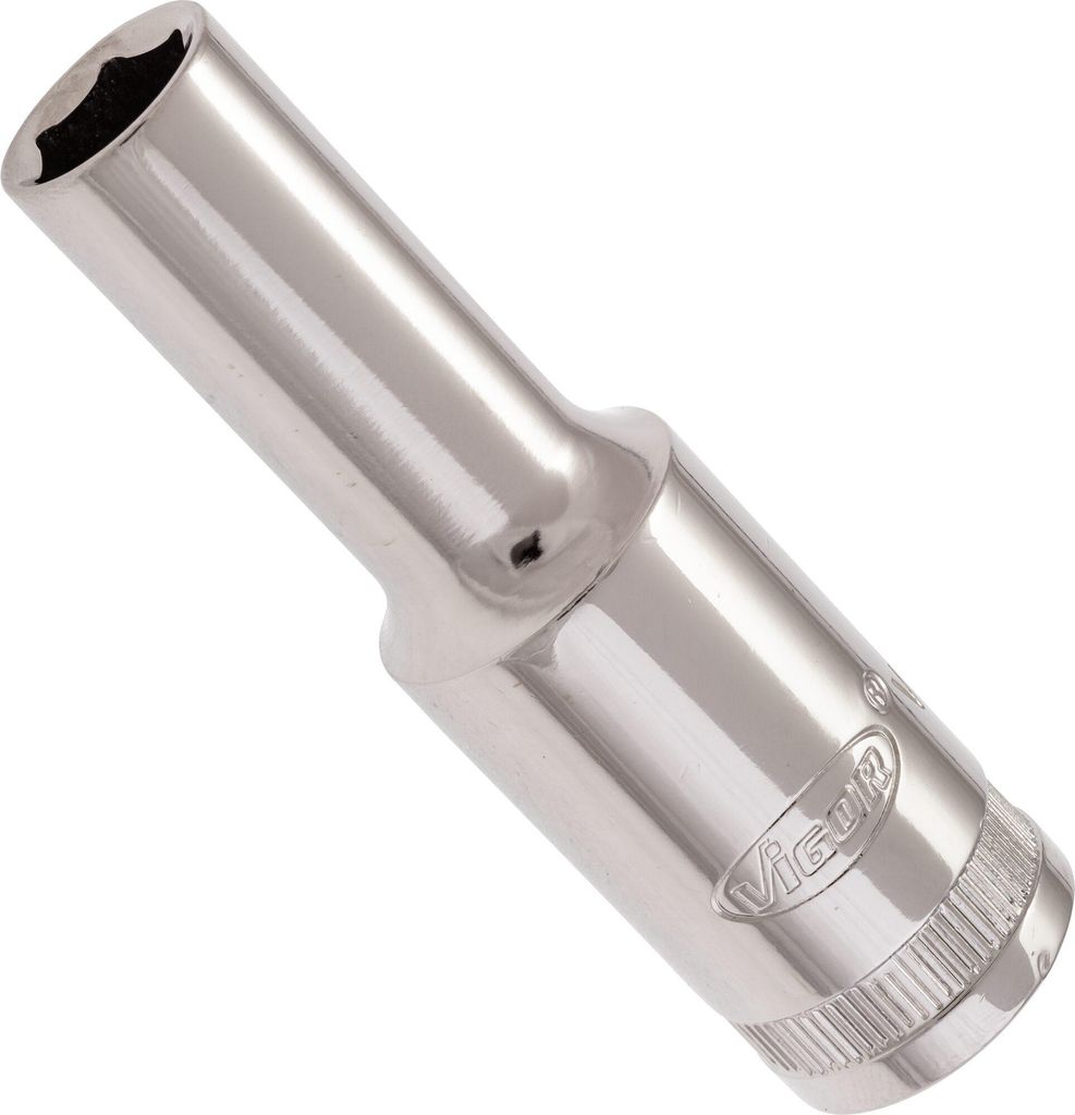 VIGOR Steckschlüsseleinsatz lang V2579N 1/2" Außen Sechskant Profil SW 10 mm