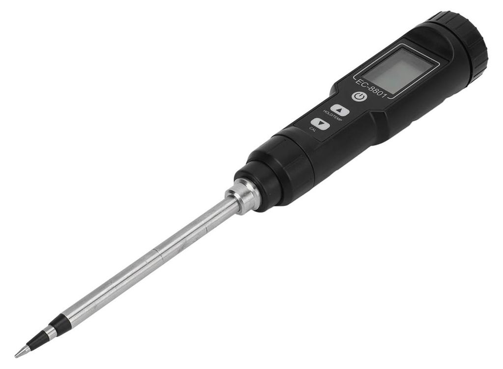 EC-8801 Digitaler Bodentester, tragbares EC-Leitfähigkeits-Temperaturmessgerät für Garten, Landwirtschaft, Obstgärten, Weiden