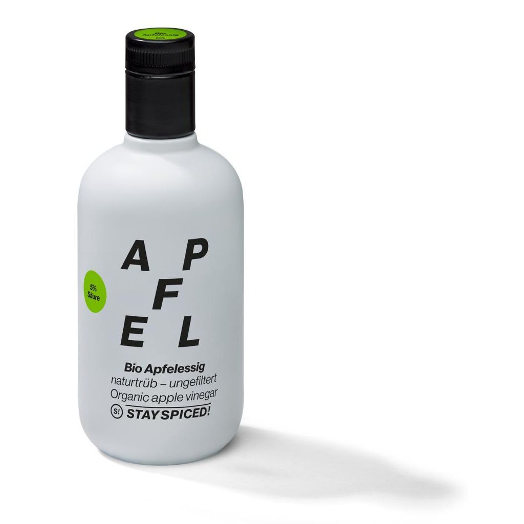 STAY SPICED Apfelessig 500 ml – fruchtiger Essig aus Äpfeln für Salate, Dressings & feine Küche