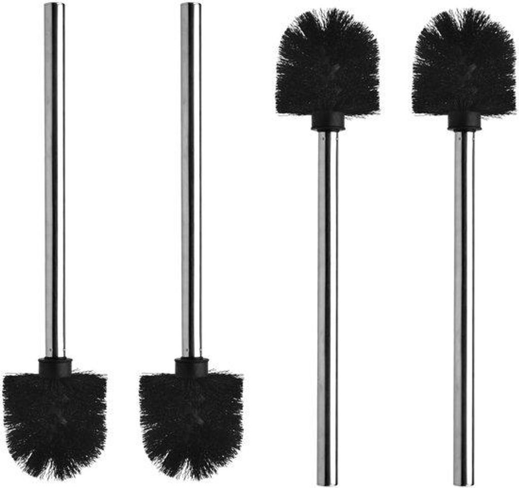 Toilettwergesetz 4-teilig schwarz, Hochwertiger Toilettwerg mit rostfreiem Griff, Toilettwerg mit Bürstenkopf mit hoher Dichte, Toilettwerg mit ab...