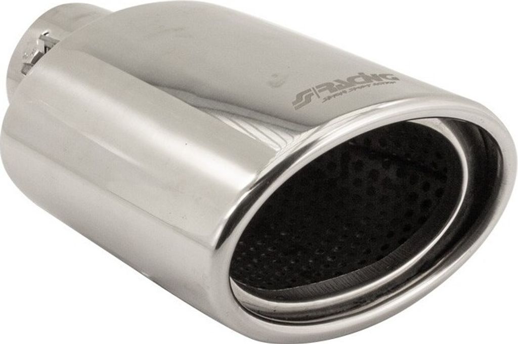 Simoni Racing TRX/75 Auspuffblende Endrohr Blende 178mm Oval Gerade Edelstahl