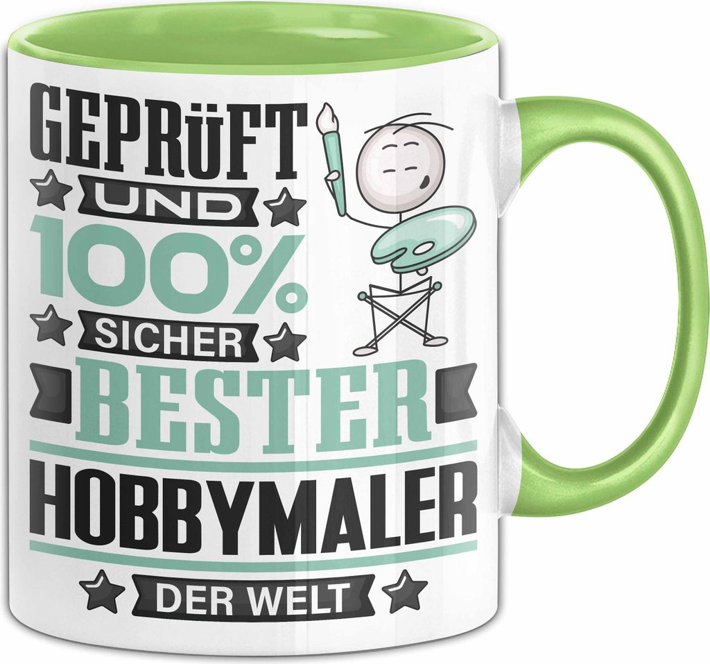 Hobbymaler Geschenk Lustiger Spruch für Hobbymaler Geschenkidee Bester Hobbymaler Der Welt (Grün)