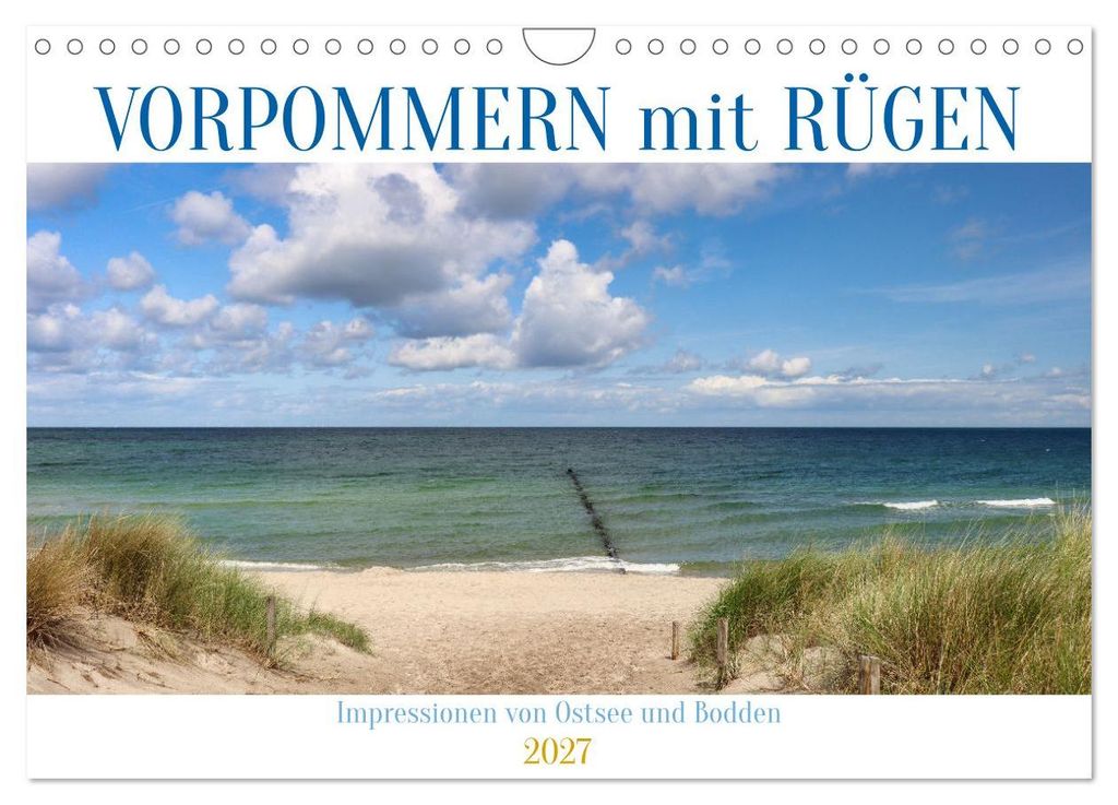 Vorpommern mit Rügen (Wandkalender 2027 DIN A4 quer), CALVENDO Monatskalender