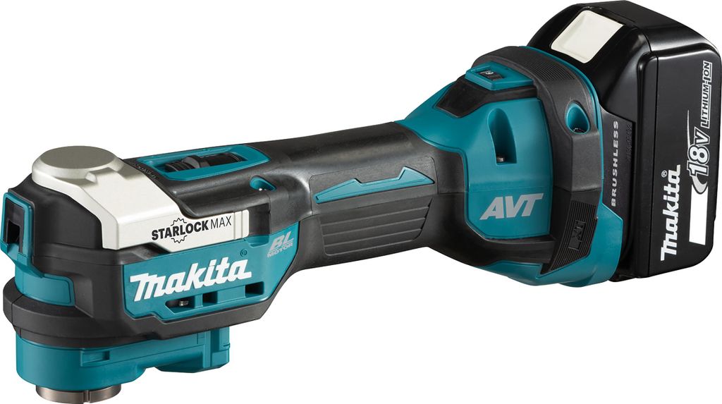Makita Akku-Multifunktionswerkzeug DTM52T1JX2, 18 V, incl. 1x Akku 5 Ah, Schnellladegerät, Zubehör, MAKPAC