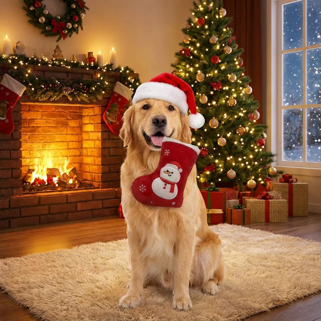 Pettimania Weihnachtssocke Schneemann aus Plüsch