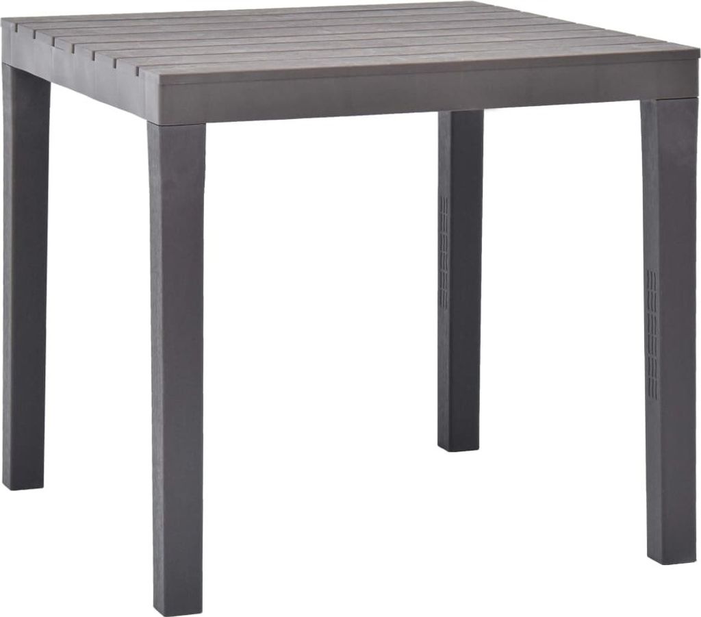 Gartentisch Moccafarben 78 x 78 x 72 cm Kunststoff