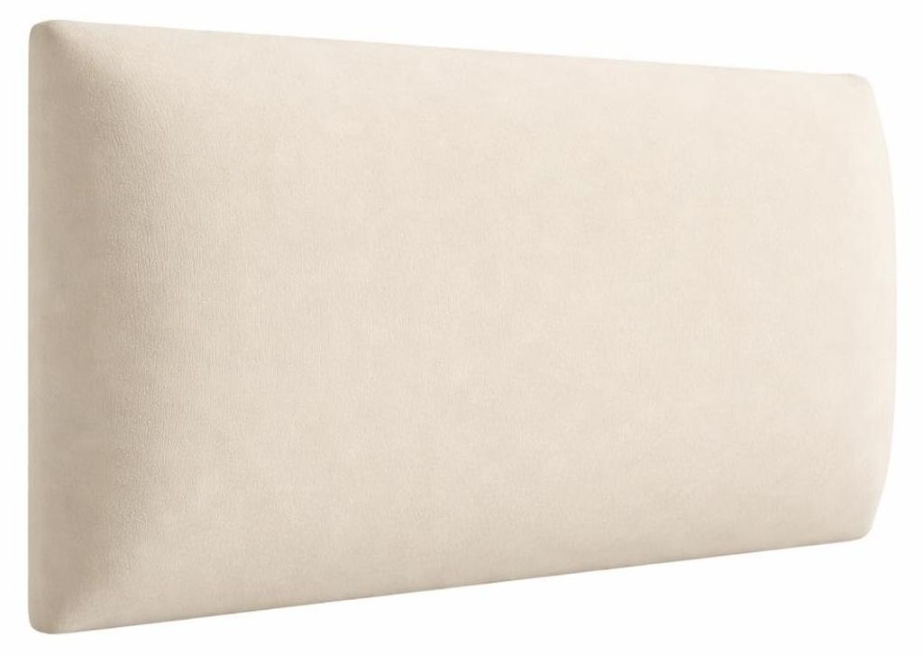 Angelo | Wandkissen - Wandpolster - 3D Wandpaneele Bett - 80x30 cm - Weiß - Gepolstert Paneele Wand - RECHTECK