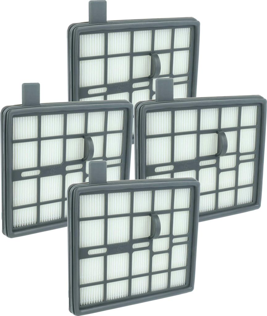 vhbw 4x Staubsaugerfilter kompatibel mit Zelmer ZVCA355S (A5190052.00) Staubsauger - HEPA-Filter Grau Weiß
