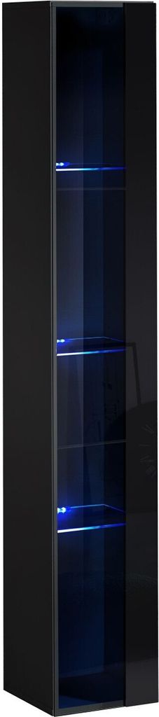 RIONATA veneti Vitrine schwarz, 1.8 m x 0.3 m x 0.3 m, Produktbild 