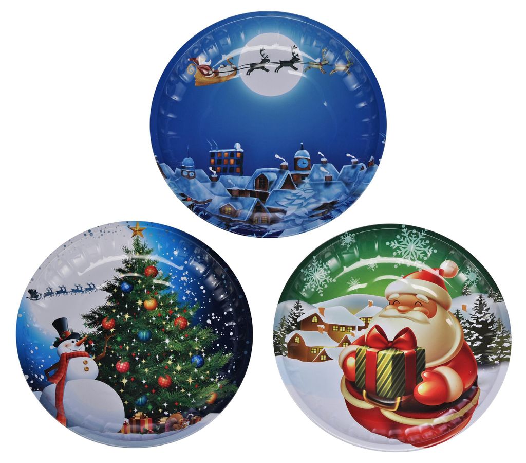Weihnachtsteller 3-fach sortiert