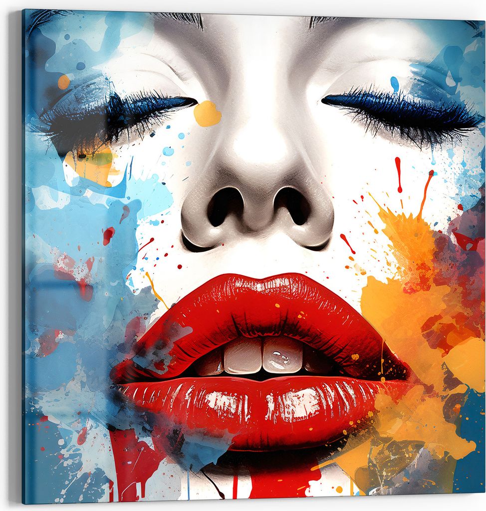 DEQORI Glasbild Echtglas 50x50 cm 'Tränen der Muse' Wandbild Bild modern Deko