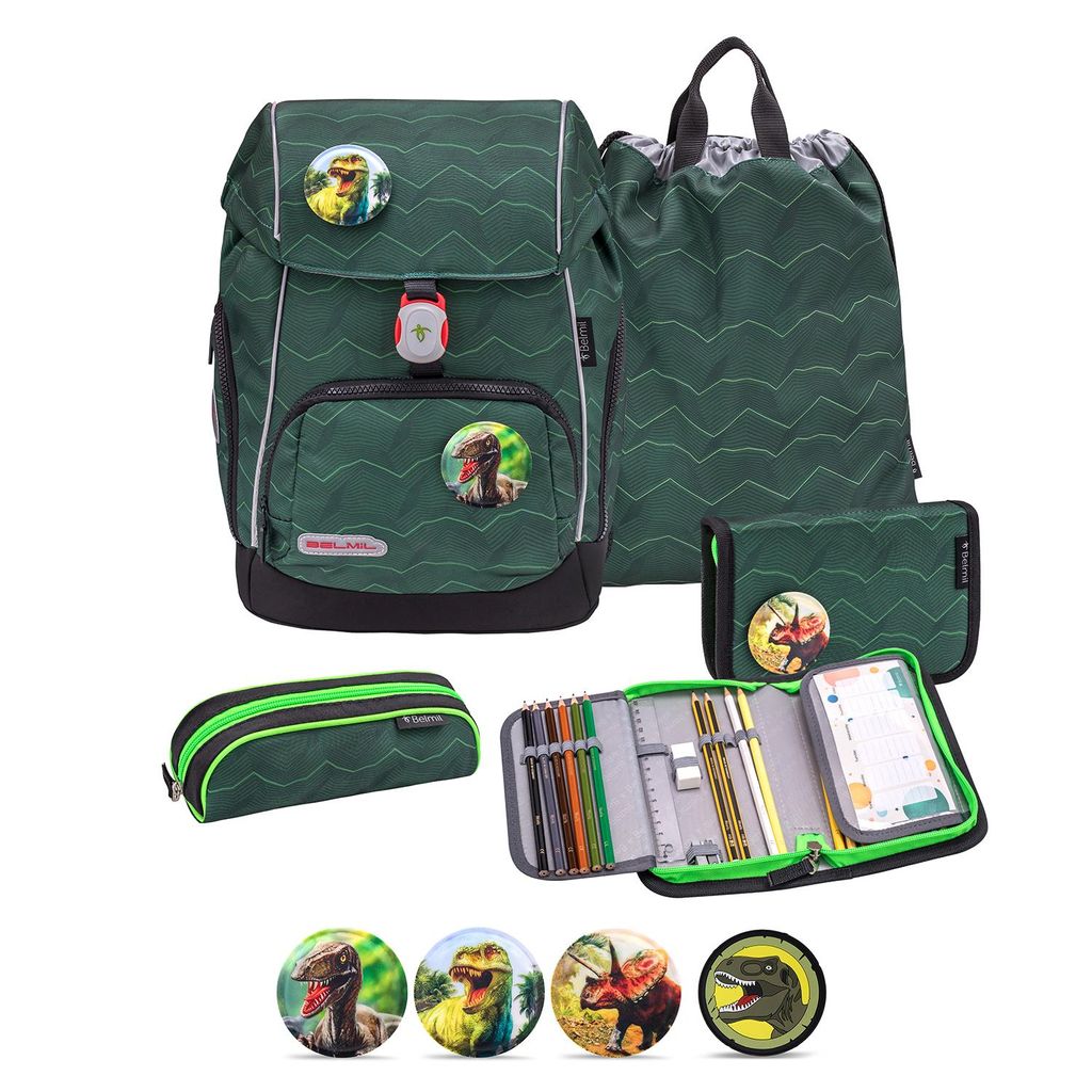 Belmil Comfy Plus Premium Schulranzen Set 5-teilig "Twist of Lime"