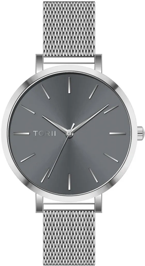 Montre femme argentée élégante TORII S37SS.AS avec bracelet en acier