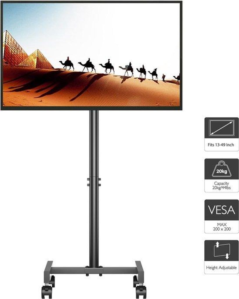 TV-Monitoreinfassung für 13-42 Zoll Bildschirme mit Fernsehhalter samt Beugmechanismus