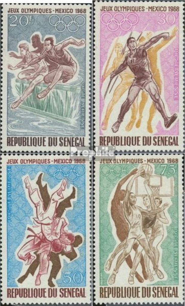 Briefmarken Senegal 1968 Mi 385-388 (kompl.Ausg.) postfrisch Olympische Sommerspiele