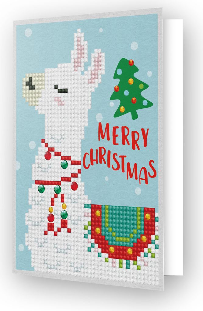 DIAMOND DOTZ Original Diamond Painting Greeting Card Merry Christmas