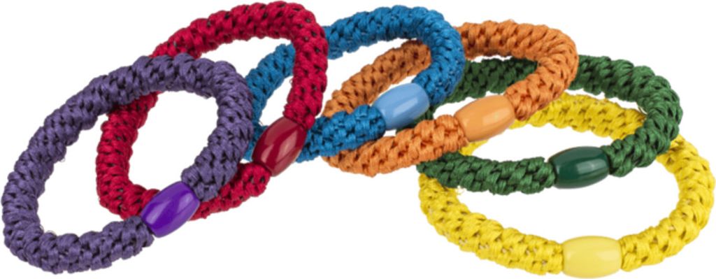 Regenbogen Armband LGBTQ Pride Rainbow Haarbänder im 6er Set